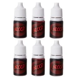 Spooktacular 6 Mini Bottles Halloween Vampire Fake Blood - Costume Accessories