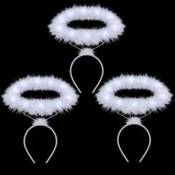 Spooktacular 3pcs Halloween LED Angel Halo Headband - Costume Accessories
