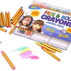 Joyin 42pcs Face Paint Kit Party Supplies - Costume Accessories -Halloween Costumes Sales 2022 42 Pcs Face and Body Paint Crayons 3 1