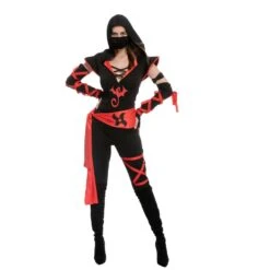 Spooktacular Womans Sexy Ninja Costume Set for Halloween - Group Costumes
