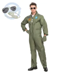 Spooktacular Men Fighter Pilot Halloween Costume - Adult Costumes