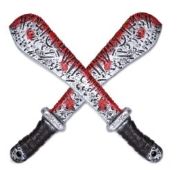 Spooktacular 2pcs Bloody Machete Costume Prop - Costume Accessories
