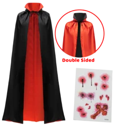Joyin Adult Unisex Vampire with Cape and Tattoo Scar - Group Costumes