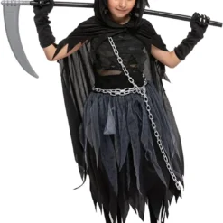 Spooktacular Girls Grim Reaper Halloween Costume - Kid Halloween Costumes 14 Spooktacular Girls Grim Reaper Halloween Costume - Kid Halloween Costumes -Halloween Costumes Sales 2022 Bandage Reaper Costume for Girls Child 1