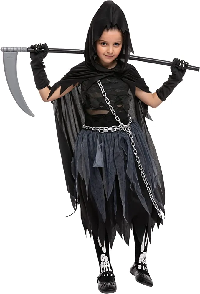 Spooktacular Girls Grim Reaper Halloween Costume - Kid Halloween Costumes 8 Spooktacular Girls Grim Reaper Halloween Costume - Kid Halloween Costumes - Image 6