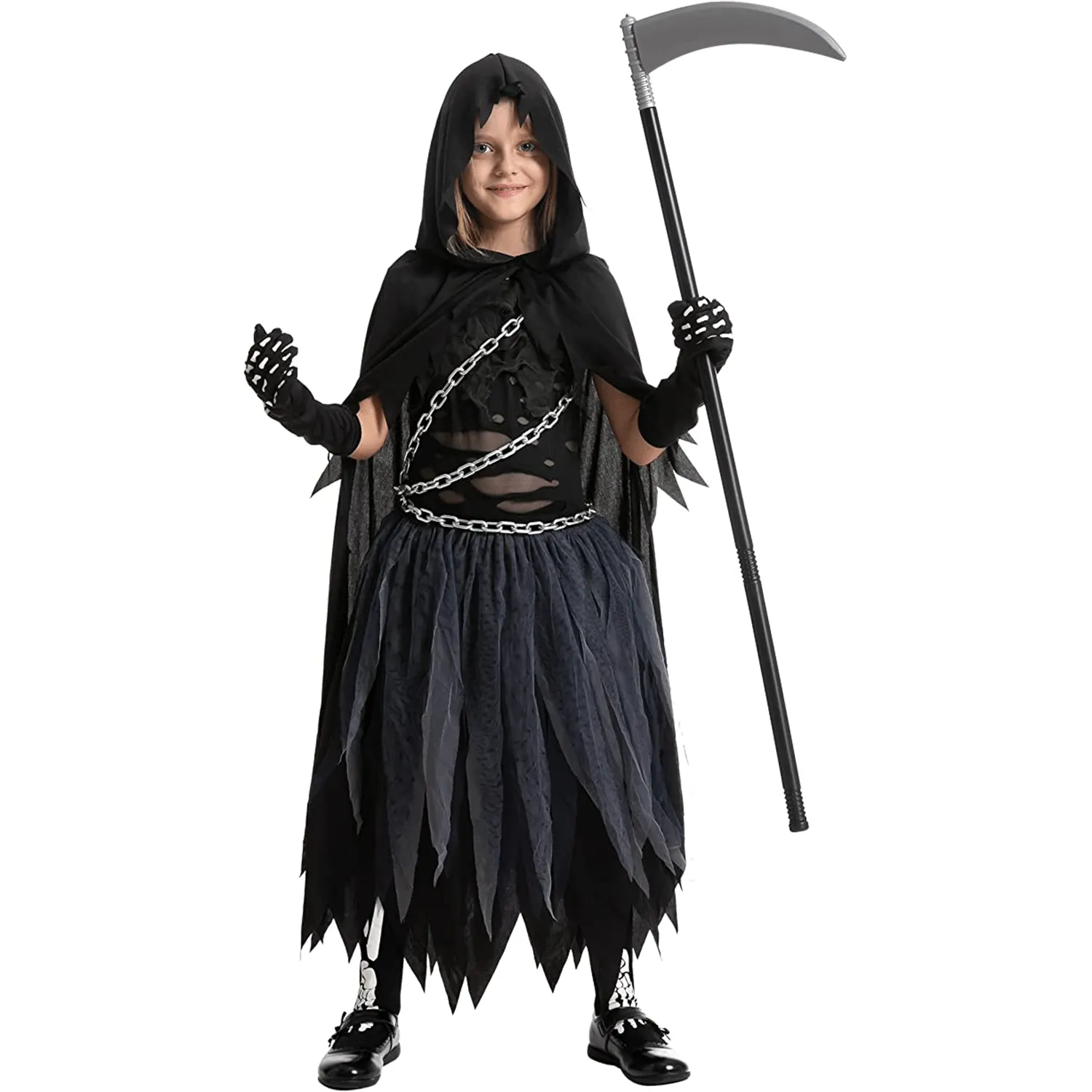 Spooktacular Girls Grim Reaper Halloween Costume - Kid Halloween Costumes 3 Spooktacular Girls Grim Reaper Halloween Costume - Kid Halloween Costumes