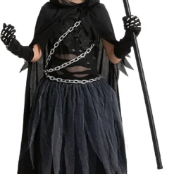Spooktacular Girls Grim Reaper Halloween Costume - Kid Halloween Costumes 13 Spooktacular Girls Grim Reaper Halloween Costume - Kid Halloween Costumes -Halloween Costumes Sales 2022 Bandage Reaper Costume for Girls Child 7