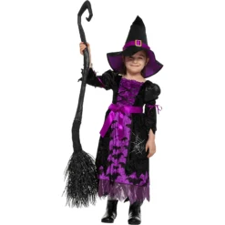 Spooktacular Girls Purple Witch Halloween Costume - Group Costumes