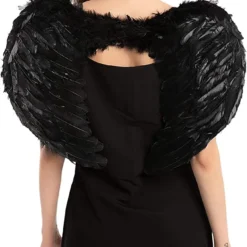 Spooktacular Black Angel Wings Halloween Costume - Costume Accessories -Halloween Costumes Sales 2022 Black Angel Cosplay Accessories 3