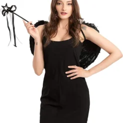 Spooktacular Black Angel Wings Halloween Costume - Costume Accessories -Halloween Costumes Sales 2022 Black Angel Cosplay Accessories 4