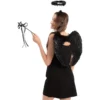 Spooktacular Black Angel Wings Halloween Costume - Costume Accessories -Halloween Costumes Sales 2022 Black Angel Cosplay Accessories 7