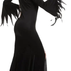 Spooktacular Womens Black Witch Dress Halloween Costume - Group Costumes 12 Spooktacular Womens Black Witch Dress Halloween Costume - Group Costumes -Halloween Costumes Sales 2022 Black Floor Length Gothic Dress Adult 2