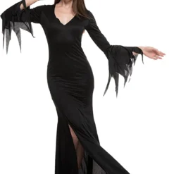 Spooktacular Womens Black Witch Dress Halloween Costume - Group Costumes 11 Spooktacular Womens Black Witch Dress Halloween Costume - Group Costumes -Halloween Costumes Sales 2022 Black Floor Length Gothic Dress Adult 7