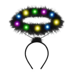 Spooktacular Light Up White Angel Halo Headband - Costume Accessories