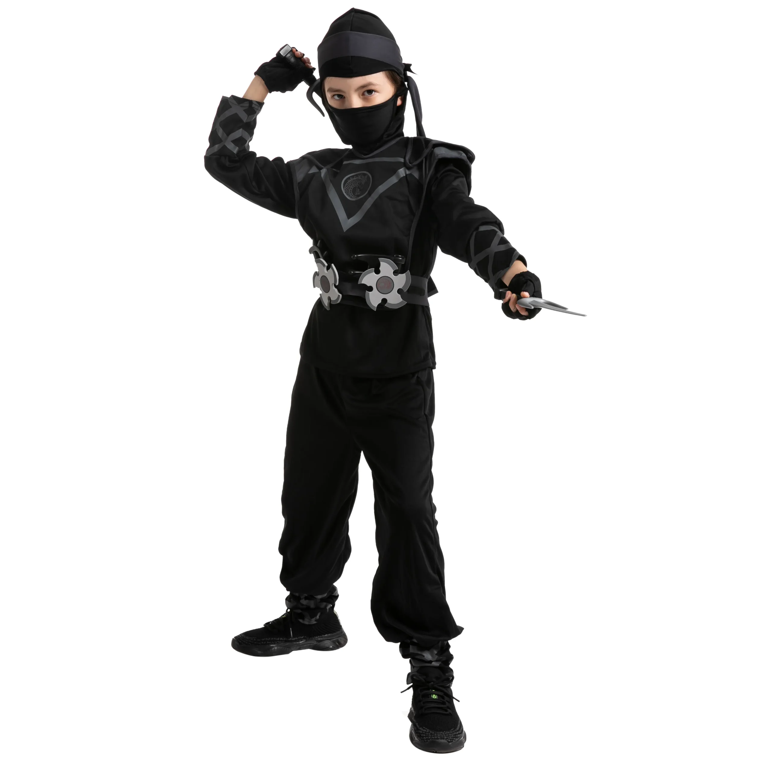 Spooktacular Kids Black Ninja Halloween Costume - Group Costumes 8 Spooktacular Kids Black Ninja Halloween Costume - Group Costumes - Image 6