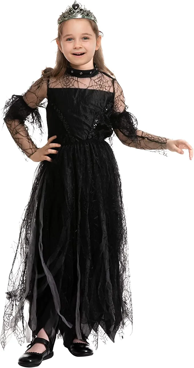 Spooktacular Girls Black Princess Halloween Costume - Kid Halloween Costumes 7 Spooktacular Girls Black Princess Halloween Costume - Kid Halloween Costumes - Image 5