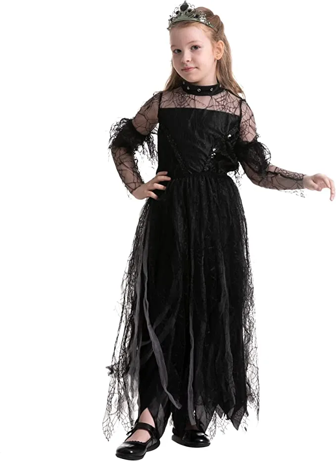 Spooktacular Girls Black Princess Halloween Costume - Kid Halloween Costumes 5 Spooktacular Girls Black Princess Halloween Costume - Kid Halloween Costumes - Image 3