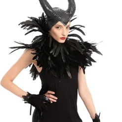 Spooktacular Womens Halloween Evil Queen Accessories - Costume Accessories -Halloween Costumes Sales 2022 Black Queen Accessories with Horn Shawl Cuff 1 结果