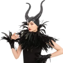 Spooktacular Womens Halloween Evil Queen Accessories - Costume Accessories -Halloween Costumes Sales 2022 Black Queen Accessories with Horn Shawl Cuff 3 结果