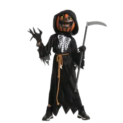 Spooktacular Kids Pumpkin Reaper Halloween Costume - Kid Halloween Costumes -Halloween Costumes Sales 2022 Boy Scarecrow Pumpkin Reaper Costume 1024x1024 1