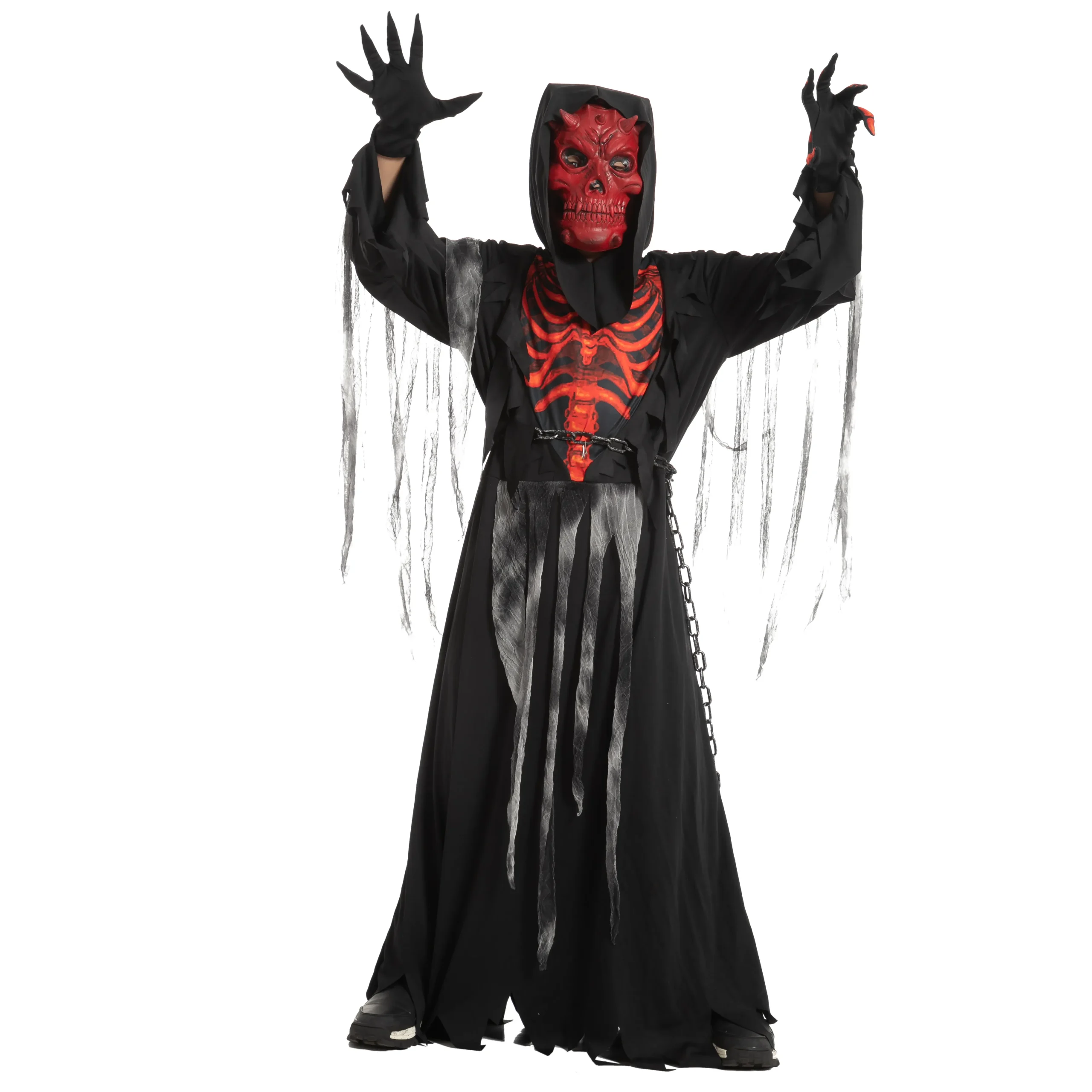 Spooktacular Boys Red Skull Grim Reaper Halloween Costume - Kid Halloween Costumes 3 Spooktacular Boys Red Skull Grim Reaper Halloween Costume - Kid Halloween Costumes