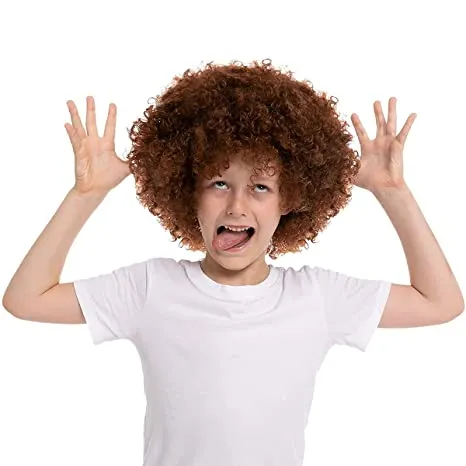 Spooktacular Brown Afro Wig and Beard for Kids - Costume Accessories 8 Spooktacular Brown Afro Wig and Beard for Kids - Costume Accessories - Image 6