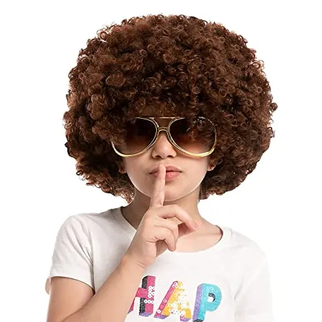 Spooktacular Brown Afro Wig and Beard for Kids - Costume Accessories 9 Spooktacular Brown Afro Wig and Beard for Kids - Costume Accessories - Image 7