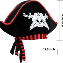 Joyin 2Pcs Captain Pirate Hat Skull Print Costume with Eye Patch - Costume Accessories -Halloween Costumes Sales 2022 Captain Pirate Hat Skull Print Costume with Eye Patch 2 Pcs 4