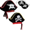 Joyin 2Pcs Captain Pirate Hat Skull Print Costume with Eye Patch - Costume Accessories -Halloween Costumes Sales 2022 Captain Pirate Hat Skull Print Costume with Eye Patch 2 Pcs 5