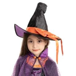 Spooktacular Child Girl Orange Purple Witch Costume - Group Costumes -Halloween Costumes Sales 2022 Child Girl Orange Purple Witch Costume 4