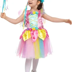 Spooktacular Girls Unicorn Rainbow Fairy Halloween Costume - Kid Halloween Costumes 12 Spooktacular Girls Unicorn Rainbow Fairy Halloween Costume - Kid Halloween Costumes -Halloween Costumes Sales 2022 Colorful Fairy Costume for Role Play Cosplay Child 3