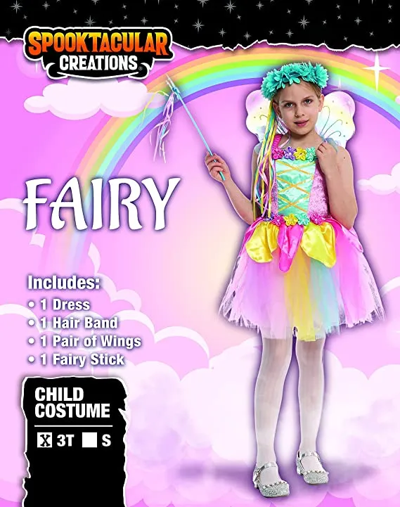 Spooktacular Girls Unicorn Rainbow Fairy Halloween Costume - Kid Halloween Costumes 4 Spooktacular Girls Unicorn Rainbow Fairy Halloween Costume - Kid Halloween Costumes - Image 2