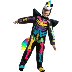 Spooktacular Child Colorful Skeleton Unicorn Costume - Group Costumes