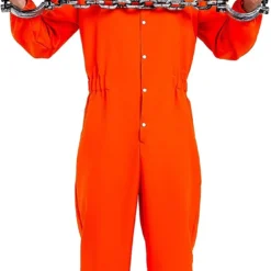 Spooktacular Adult Orange Jumpsuit Prisoner Halloween Costume - Adult Costumes -Halloween Costumes Sales 2022 Cosplay Costume Prisoner Jumpsuit Orange Prison Escaped Inmate Jailbird Coverall Costume with Name Tag 4