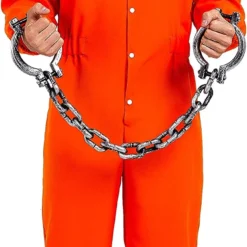 Spooktacular Adult Orange Jumpsuit Prisoner Halloween Costume - Adult Costumes -Halloween Costumes Sales 2022 Cosplay Costume Prisoner Jumpsuit Orange Prison Escaped Inmate Jailbird Coverall Costume with Name Tag 5