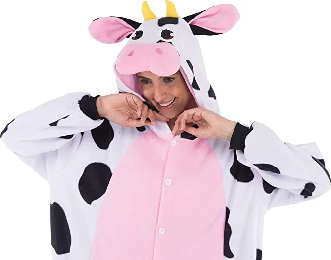 Spooktacular Adult Halloween Cow One-Piece Pajamas - Group Costumes 6 Spooktacular Adult Halloween Cow One-Piece Pajamas - Group Costumes - Image 4