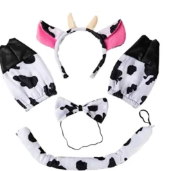 Spooktacular 5pcs Adults and Kids Cow Halloween Costume - Costume Accessories