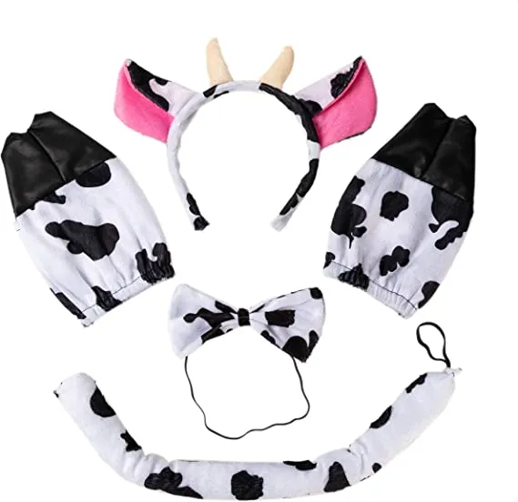 Spooktacular 5pcs Adults and Kids Cow Halloween Costume - Costume Accessories 3 Spooktacular 5pcs Adults and Kids Cow Halloween Costume - Costume Accessories