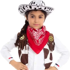 Spooktacular 2pcs Childrens Black Cow Print Cowboy Hat - Costume Accessories -Halloween Costumes Sales 2022 Cow Print Cowboy Hats 2 Pack 1 结果