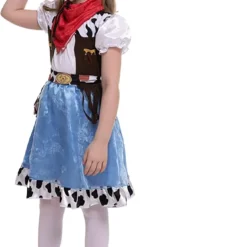 Spooktacular Girls Blue Cowgirl Halloween Costume - Kid Halloween Costumes -Halloween Costumes Sales 2022 Cowboy Costume for Role Play Cosplay Child 1