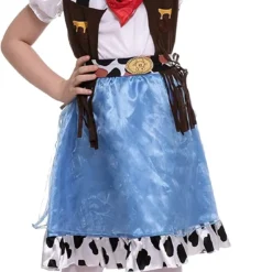 Spooktacular Girls Blue Cowgirl Halloween Costume - Kid Halloween Costumes -Halloween Costumes Sales 2022 Cowboy Costume for Role Play Cosplay Child 3