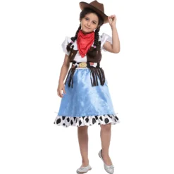 Spooktacular Girls Blue Cowgirl Halloween Costume - Kid Halloween Costumes