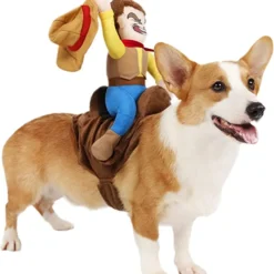 Spooktacular Cowboy Riding Dog Halloween Costume - Pet Costumes -Halloween Costumes Sales 2022 Cowboy Rider Dog Costume 2