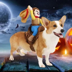 Spooktacular Cowboy Riding Dog Halloween Costume - Pet Costumes -Halloween Costumes Sales 2022 Cowboy Rider Dog Costume 3