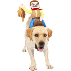 Spooktacular Cowboy Riding Dog Halloween Costume - Pet Costumes