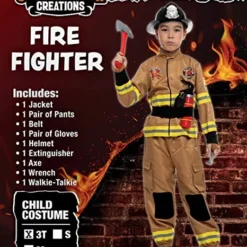 Spooktacular Kids Dark Brown Firefighter Halloween Costume - Kid Halloween Costumes -Halloween Costumes Sales 2022 Dark Brown Firefighter Costume Child 3 结果