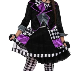 Spooktacular Girls Dark Mad Hatter Halloween Costume - Kid Halloween Costumes 11 Spooktacular Girls Dark Mad Hatter Halloween Costume - Kid Halloween Costumes -Halloween Costumes Sales 2022 Dark Mad Hatter Costume for Girls Cosplay Child 3