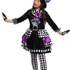 Spooktacular Girls Dark Mad Hatter Halloween Costume - Kid Halloween Costumes 13 Spooktacular Girls Dark Mad Hatter Halloween Costume - Kid Halloween Costumes -Halloween Costumes Sales 2022 Dark Mad Hatter Costume for Girls Cosplay Child 4