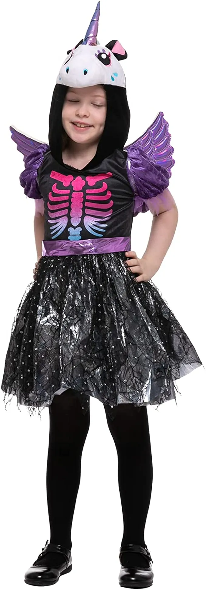 Spooktacular Girls Dark Unicorn Skeleton Dress Halloween Costume - Kid Halloween Costumes 8 Spooktacular Girls Dark Unicorn Skeleton Dress Halloween Costume - Kid Halloween Costumes - Image 6