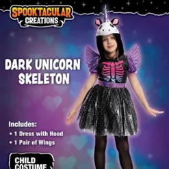 Spooktacular Girls Dark Unicorn Skeleton Dress Halloween Costume - Kid Halloween Costumes 9 Spooktacular Girls Dark Unicorn Skeleton Dress Halloween Costume - Kid Halloween Costumes -Halloween Costumes Sales 2022 Dark Unicorn Skeleton Dress Costume Cosplay Child 3